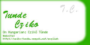 tunde cziko business card